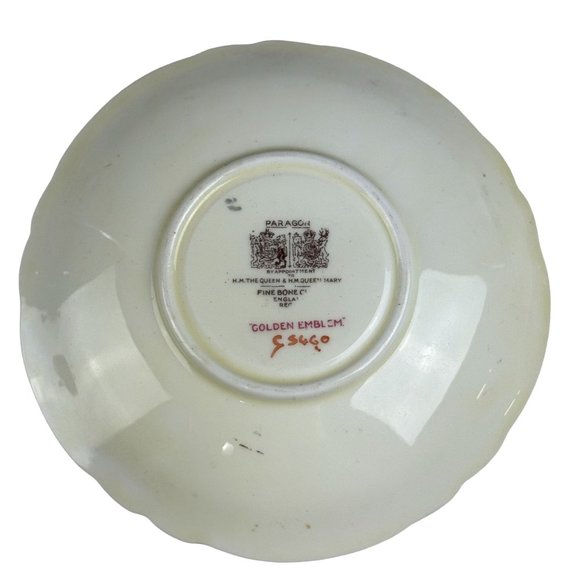 Vintage Paragon Golden Emblem Teacup and Saucer Double Warrant Fine Bone China - Picture 10 of 10